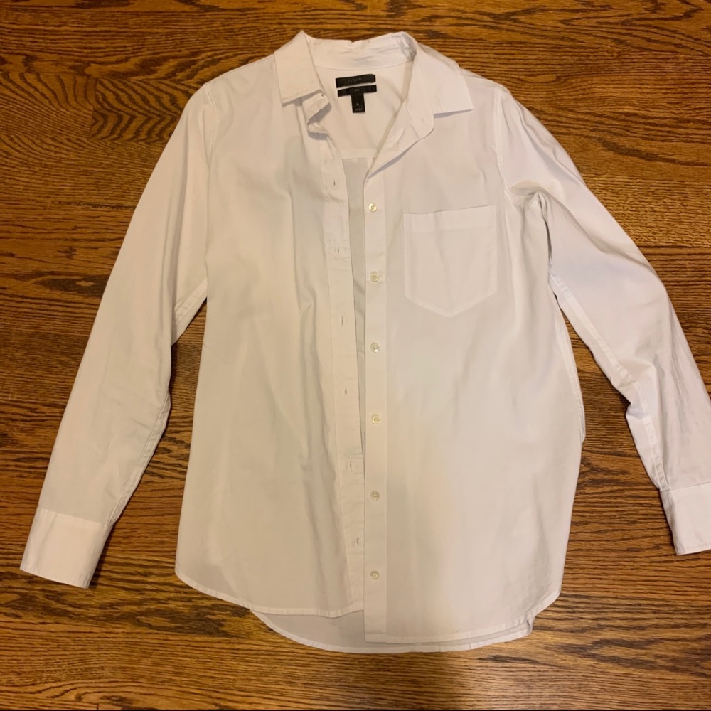 J crew white button down
